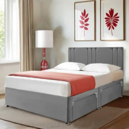 Divan Double Bed - Blue Divan Bed